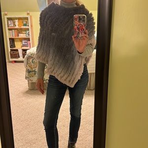 Rabbit Fur Cape/Shawl/Wrap